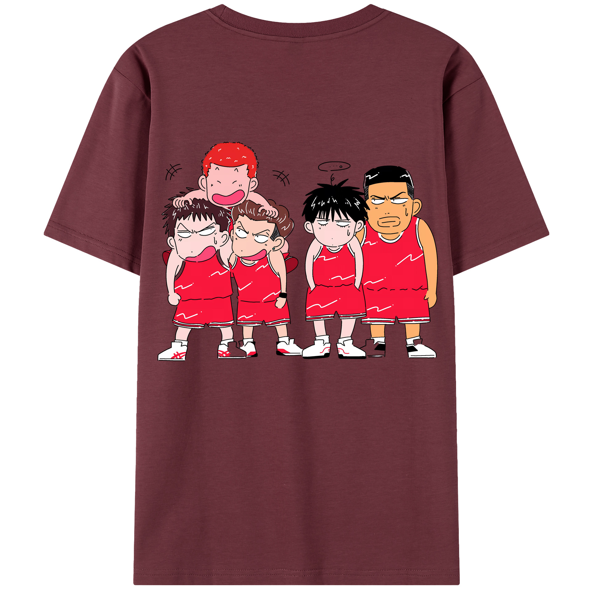 SLAM DUNK／スラムダンク 綿100％半袖Tシャツ（背面プリント）